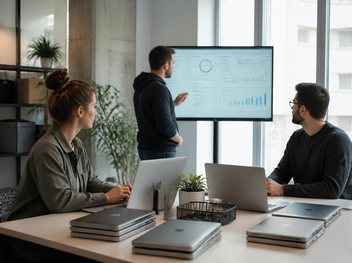Startup IT operations team of three in a fast-paced tech office — Cresta