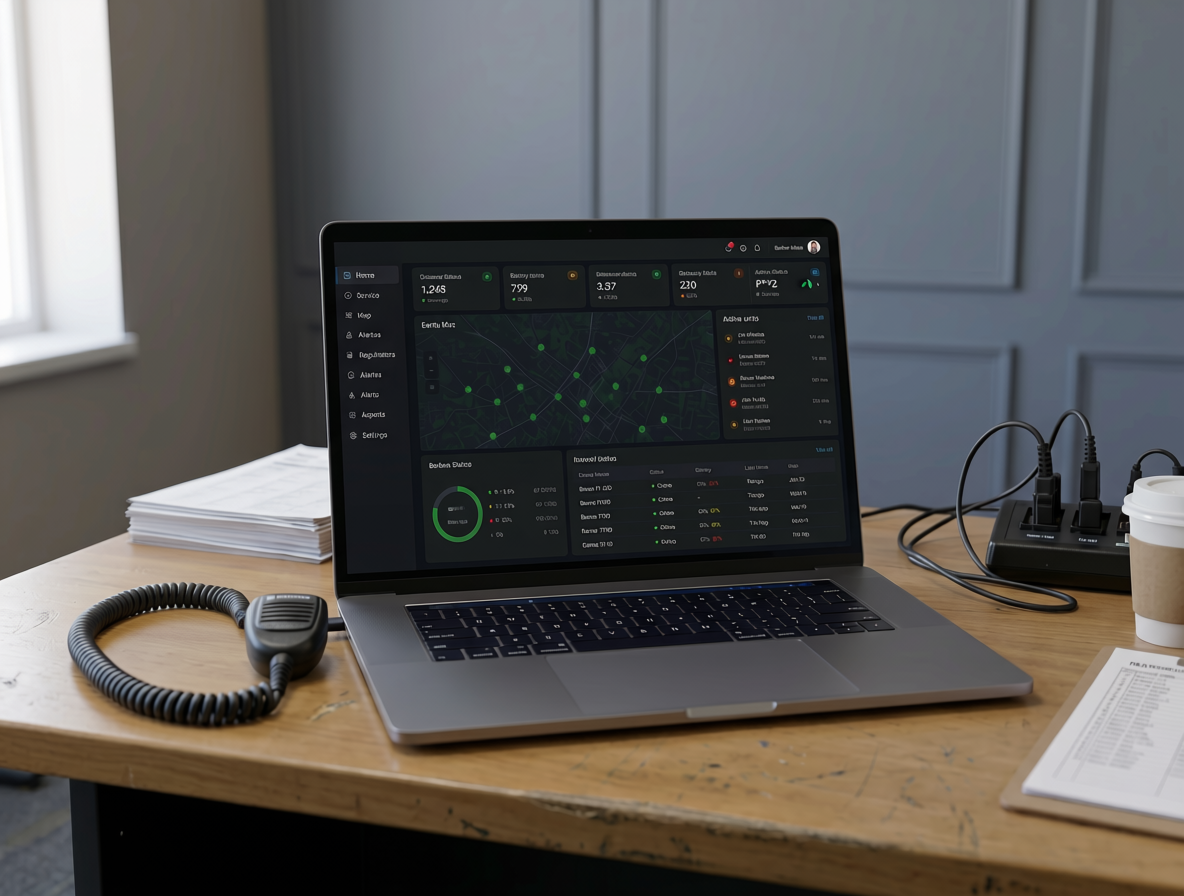 Fleet MDM dashboard showing real-time device status